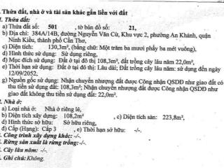 Phát mãi căn nhà 3 tầng vuông vắn 6,2mx17,45m trung tâm ninh kiều giá tốt