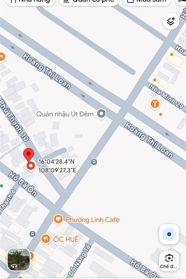 Cần bán nhanh lô đất sạch đẹp mt phú thạnh 10, hoà minh, liên chiểu
