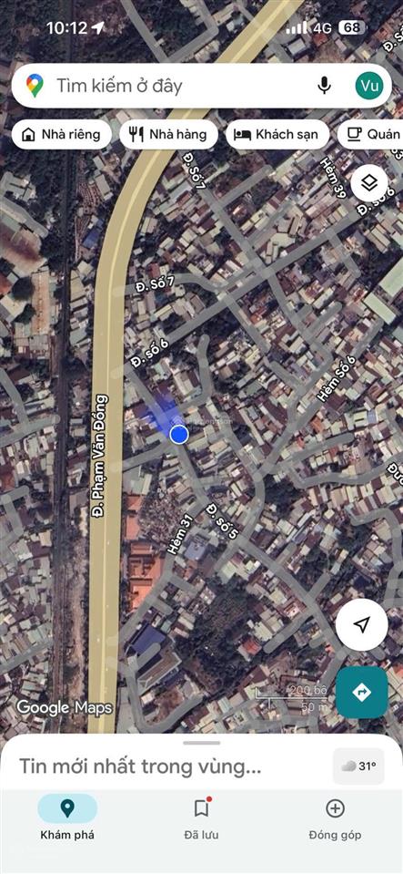 Lô đất đẹp. phạm văn đồng, linh tây. hẻm xe tải thông cách mặt tiền 20m. thích hợp xây chdv, villa