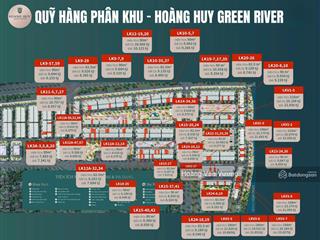 Tổng quỹ căn vip, đẹp, 2 mặt tiền, view công viên. đường 34m dự án hoàng huy green river