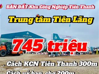 Mở b.á.n 4 lô đất f0 vị trí vàng ngay trung tâm xã tiên thanh