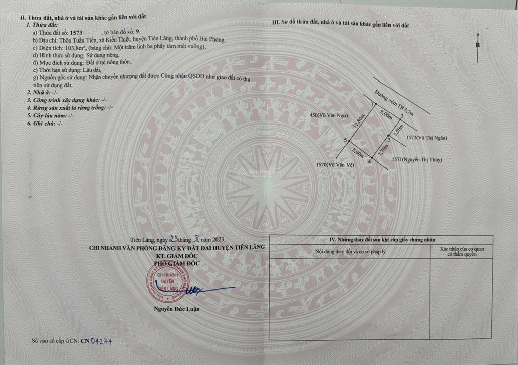 103m2 tuần tiến kiến thiết  vị trí siêu đẹp