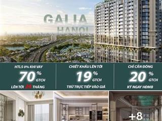 Galia hanoi giá tận gốc chỉ 70tr/m2 ký tt cđt căn hộ cc nhất q.hoàng mai ck 21% sổ đỏ vốn 1,5
