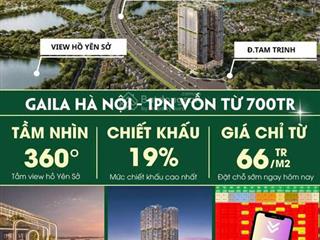 Siêu phẩm hoàng mai galia hanoi vốn 750tr giá từ 70tr/m2 sở hữu ngay căn hộ 1n+, 2n, 3n, ck 19%