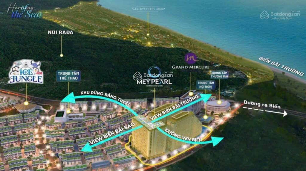 Giá 2,5tỷ(vốn 500tr)có ngay căn hộ view biển 1n+ meypearl hamony phú quốc,ck 18%dtcho thuê 50tr/th