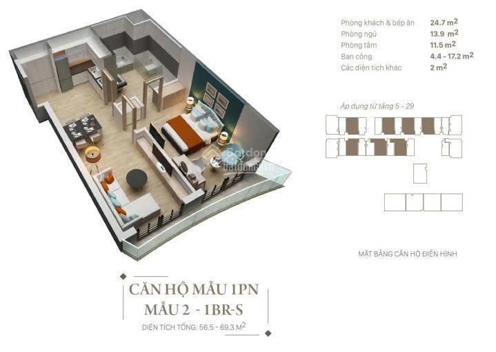 Chính chủ bán căn 1 ngủ 57m2 citadines, giá 2,x tỷ, full nt 5 sao, view vịnh di sản
