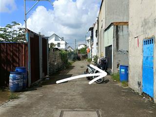 Bán đất hóc môn, 2 mặt tiền hẻm trước và hẻn sau điều thông, cất 2 căn ở và cho thuê ok, ô tô vào