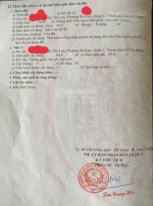 Chính chủ bán nhà mai thị lựu p. đa kao, quận 1 bao đầu tư nhỉnh 6 tỷ