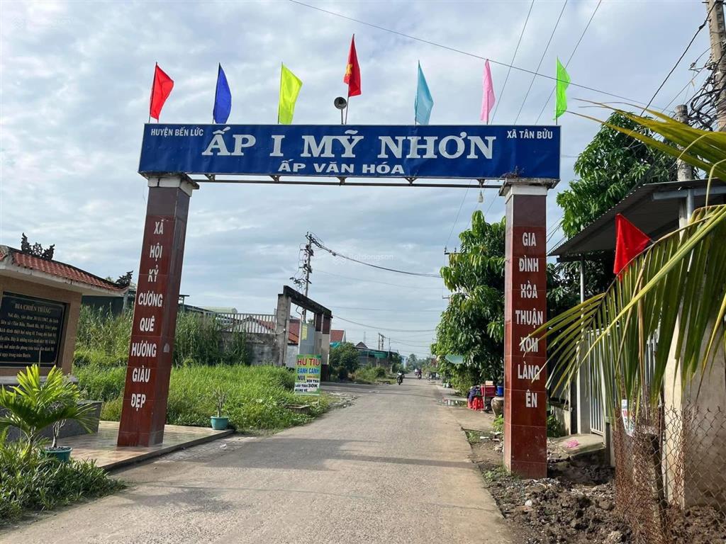 18 nền đất mặt tiền 8m bến lức, nguyễn hữu trí vào. giá full 1.5 tỷ tl