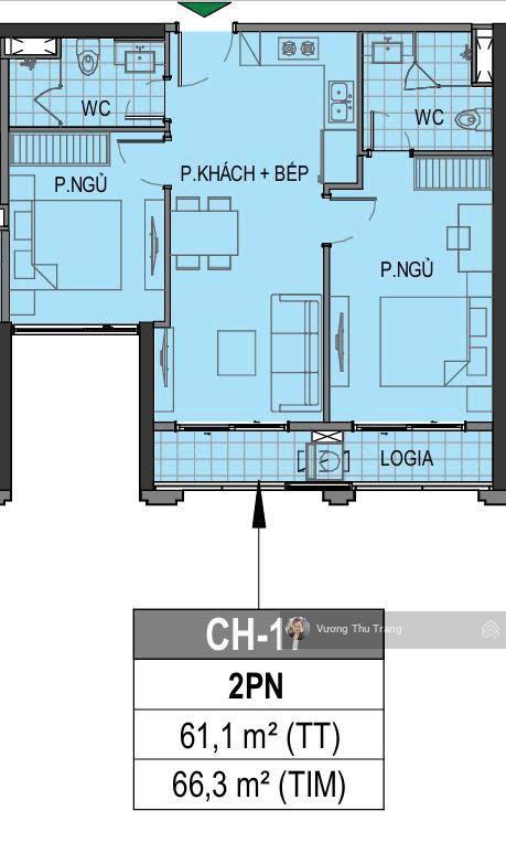 Bán căn 2n 2vs 61,1m2 view hồ san hô siêu thoáng đẹp tòa pr3 vinhomes ocean park. nhận nhà t4/2027