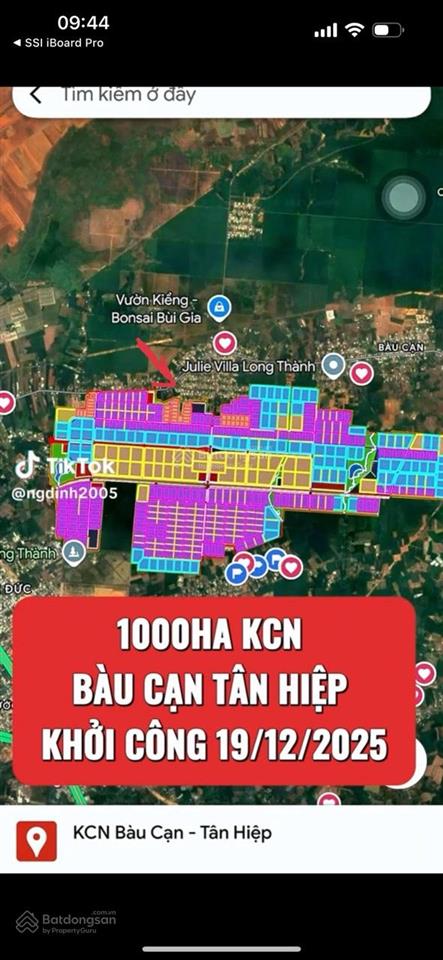 Khu đông dân cư. cách sân bay long thành 15km. cách ql 1a khu công nghiệp bàu cạn 3km