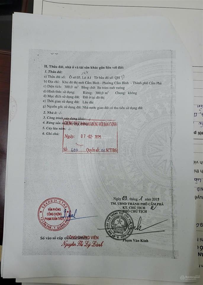 Bán biệt thự hướng bắc 300m2 sau vincom cẩm bình, cẩm phả, quảng ninh, 17 triệu / m2