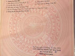 Bán gấp mảnh đất (nhà cấp 4) mặt tiền ở trung tâm phủ lý, cách sunworld 10 phút, cách vincom 500m