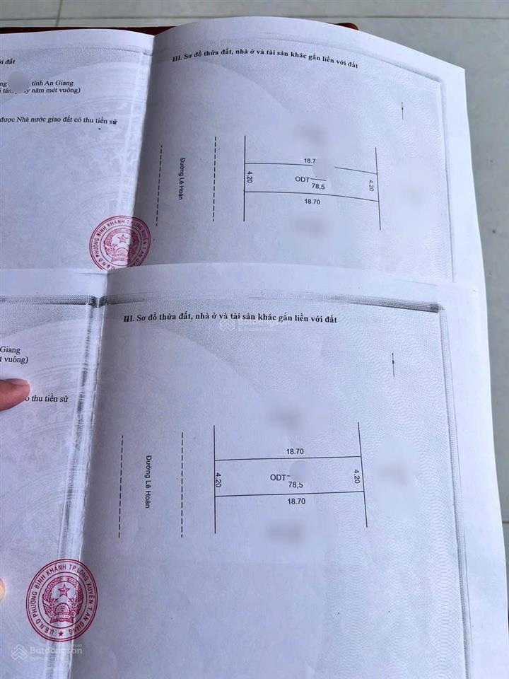 Bán nhanh cặp nền mặt tiền đường lê hoàn  khu sao mai tp long xuyên 157m2, vị trí đẹp, giá hấp dẫn