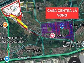 Bán đất dự án casa centra 205m2 tại duy hải, duy tiên, hà nam, giá 32 triệu / m2, view hồ