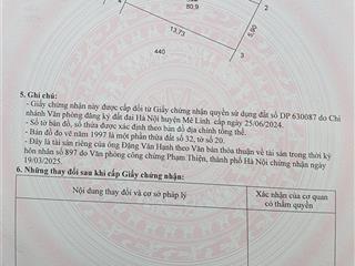Bán đất tại yên nhân, tiền phong, mê linh, hà nội, 4,2 tỷ, 80,9 m2, đẹp, nhiều tiện ích