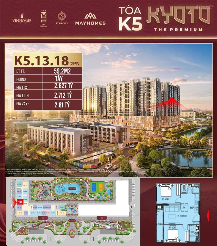 Căn hộ 2 pn giá rẻ duy nhất còn lại tại dự án chung cư cao cấp the kyoto vinhomes thanh hóa