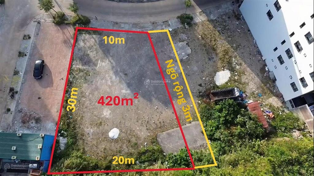Bán lô góc 420m² đường núi ngọc