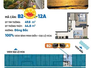 Bán căn 1pn  50m2  giá 4,1 tỷ đã vat + pbt  chiết khấu 20.5% giá gốc đợt 1 blanca city sun group