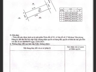 Chính chủ gửi bán mảnh đất cổ đông, sơn tây