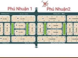 Bán đất lô góc dự án phú nhuận 1, 7.5mx18.5m giá 206 triệu/m2, sổ riêng công chứng ngay