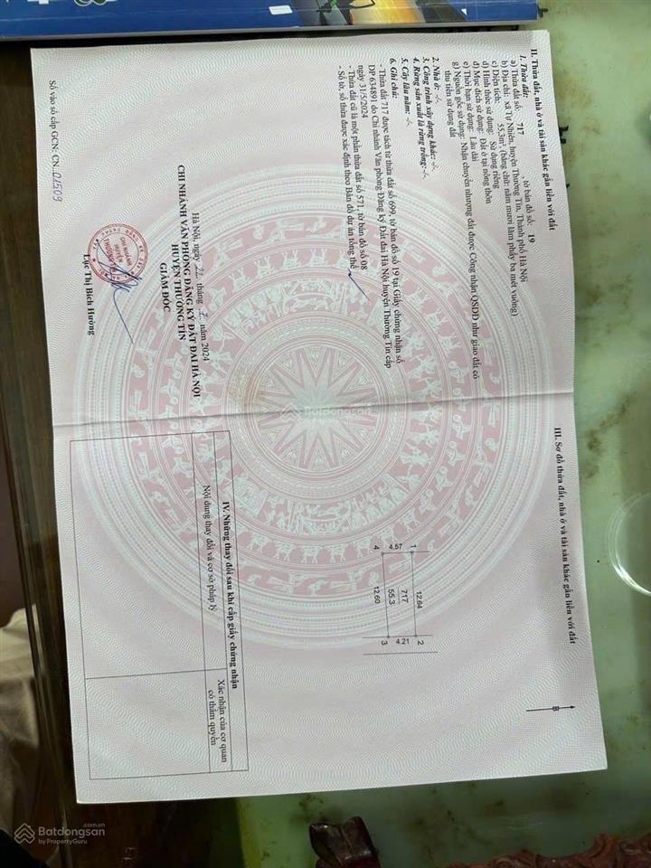 Bán đất đẹp tại xã tự nhiên, thường tín, hà nội, 2,95 tỷ, 55,3 m2