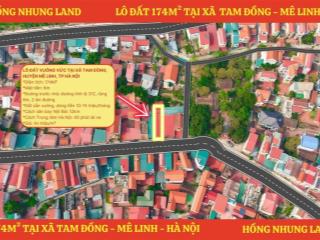 Bán đất 174m2 tại xã tam đồng, mê linh, hà nội, 46 triệu vnd