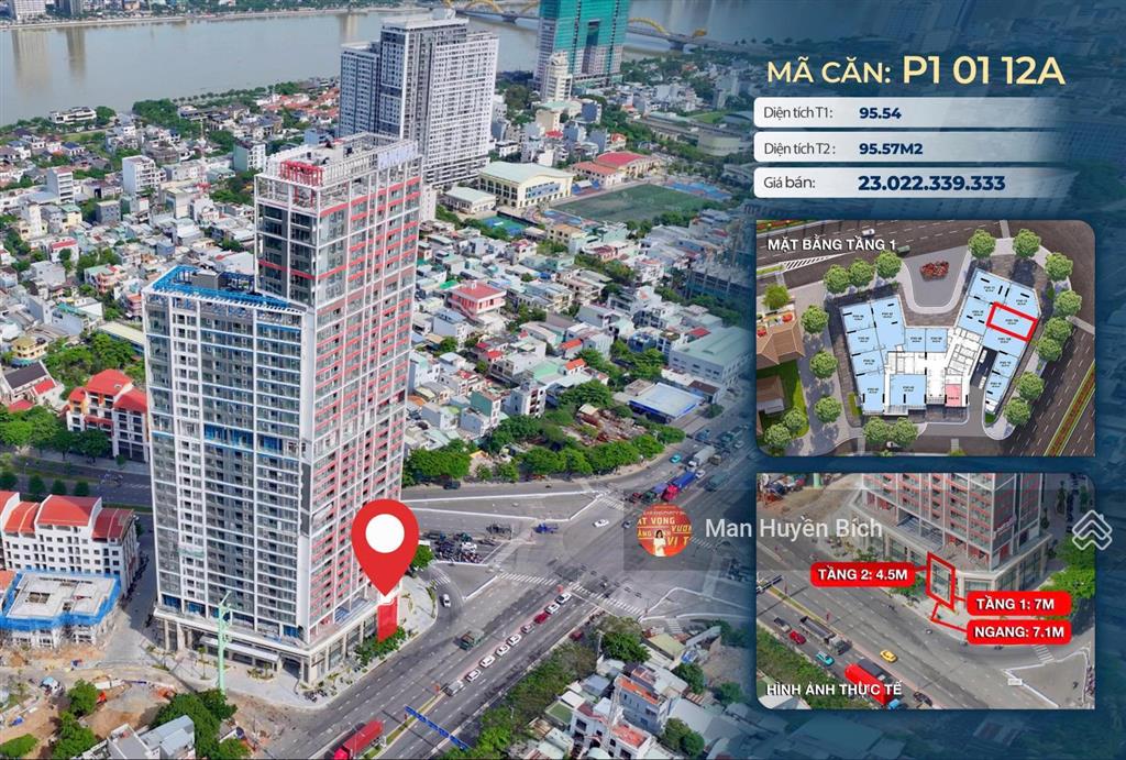 Bán mb kinh doanh ngay ngã tư ngũ hành sơn + nguyễn văn thoại, khối đế cosmo,bán giá không chênh.