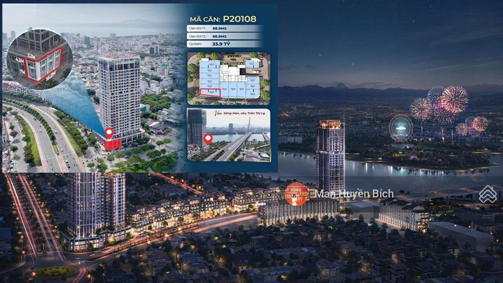 Chính chủ bán căn shophouse view sông hàn, pháo hoa, trần hưng đạo panomasuncosmogiá không chênh