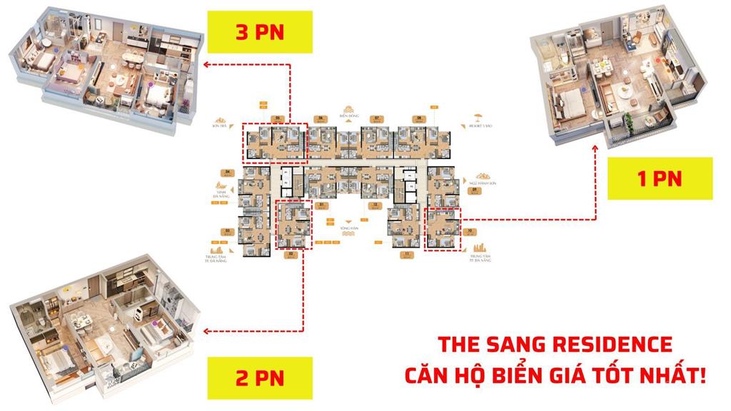 Hot! căn hộ khai thác dòng tiền giá tốt nhất khu vực biển mỹ khê the sang residence giá từ cđt