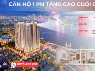 Độc quyền căn hộ 1pn cuối cùng giỏ hàng tầng cao dự án peninsula  view sông hàn cực đẹp
