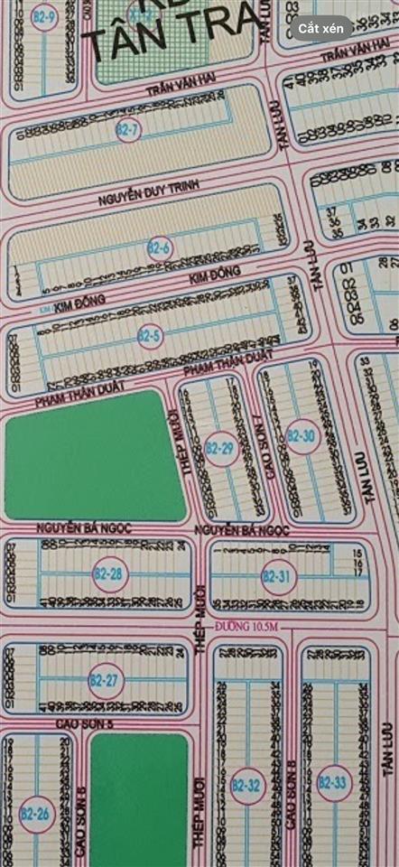 Bán cặp đất đường kim đồng, tđc tân trà