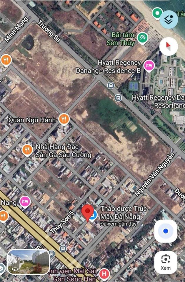Bán cặp đất đường thủy sơn 4,bai tắm sơn thuỷ gần corwn