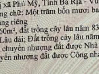 Cần tìm chủ mới cho lô đất thuộc xã sông xoài, thị xã phú mỹ, brvt