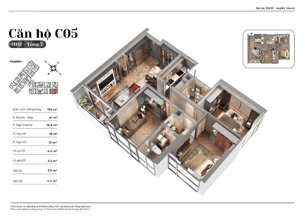 Bán căn hộ chung cư 3pn, 2wc tại tháp đôi kepler land, mỗ lao, hà đông, hà nội, 8,5 tỷ