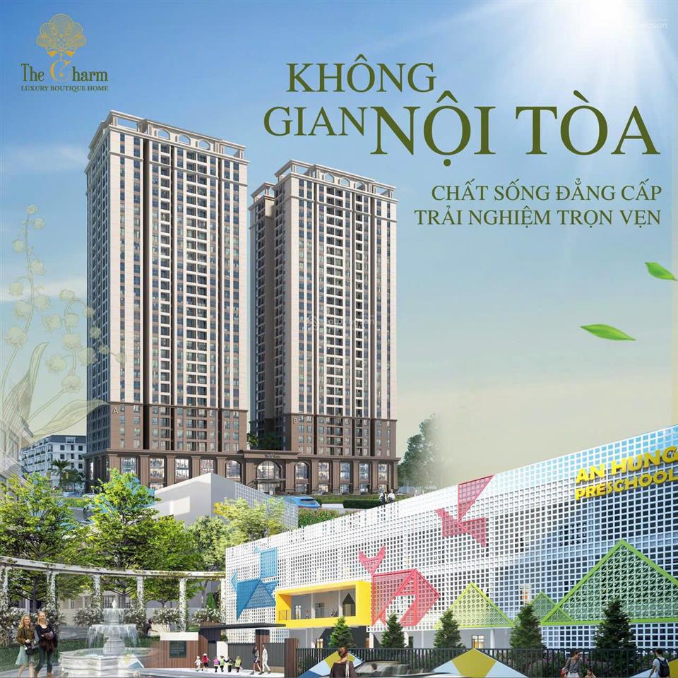 Độc quyền căn 2pn 54 m2 giá rẻ nhất thị trường chiết khấu 200tr tại dự án the charm an hưng
