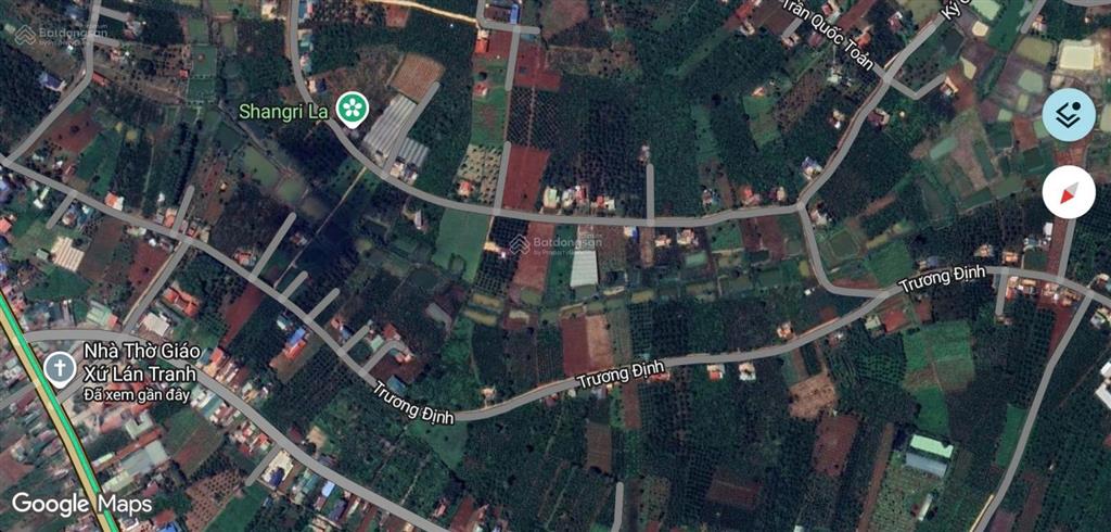 Bán 1307m2 tại đường trương định mặt tiền, nhìn sang nhà thờ lán tranh, tân hà, lâm hà, lâm đồng