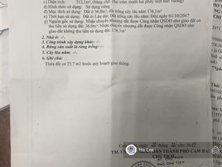 212.1 m2 đất vip 2 mặt tiền lê thánh tông cam nghĩa, cam ranh, khánh hòa!