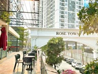 Bán liền kề rose town ngọc hồi, hoàng mai, phân lô, vỉa hè, kinh doanh, 125m2*5t, giá tl