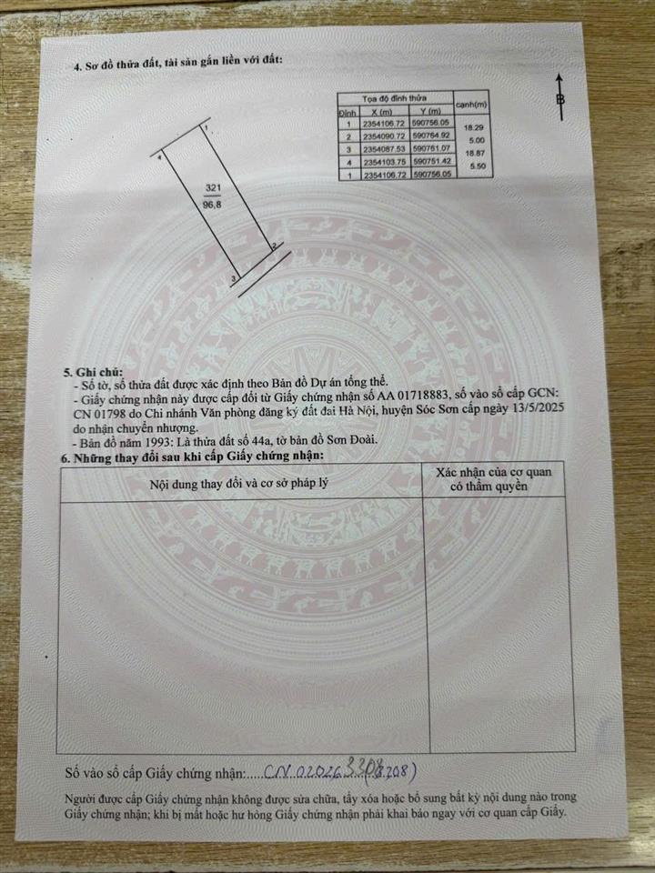 Chính chủ cần tiền bán cắt lỗ nhanh trong tuần 98,6m sơn đoài, sóc sơn, hà nội