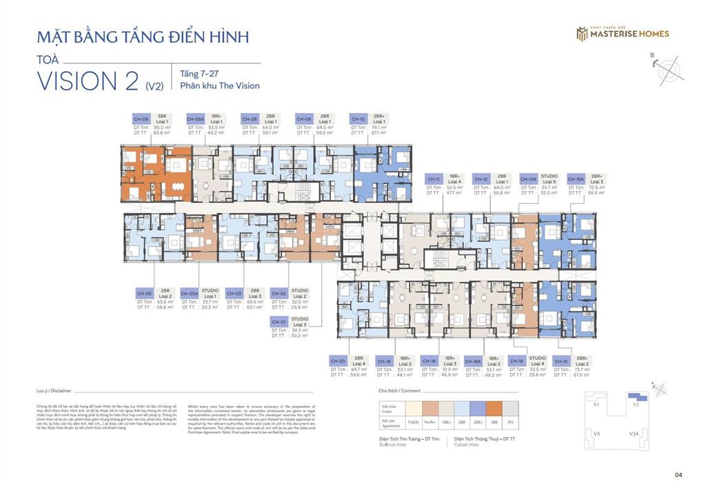 Studio masterise era landmark 2,0x tỷ . tầng trung siêu đẹp. view nội khu