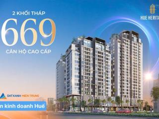 Vip! hue heritage căn hộ cao cấp tại đống đa liền kề vinpearl huế layout 2pn, sổ lâu dài