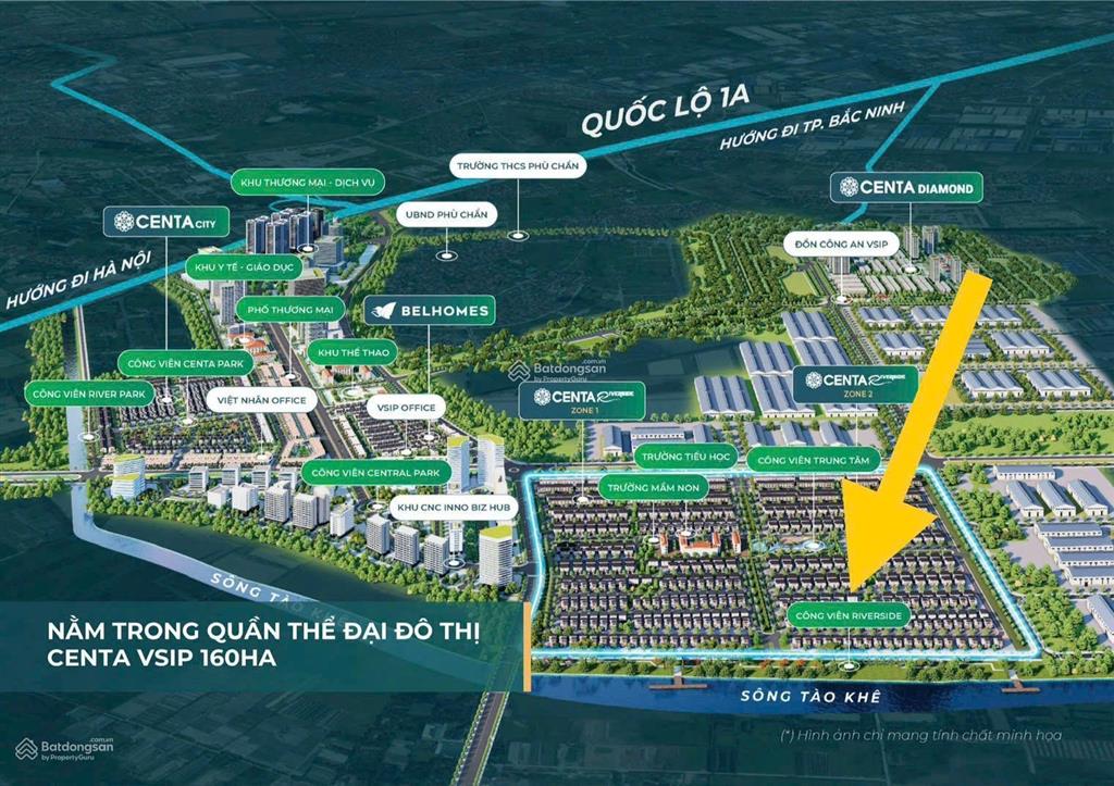 Centa rivereide vsip bắc ninh mở bán giá gốc cđt, chính sách hấp dẫn, ck 10%, ko lãi gốc 18 tháng