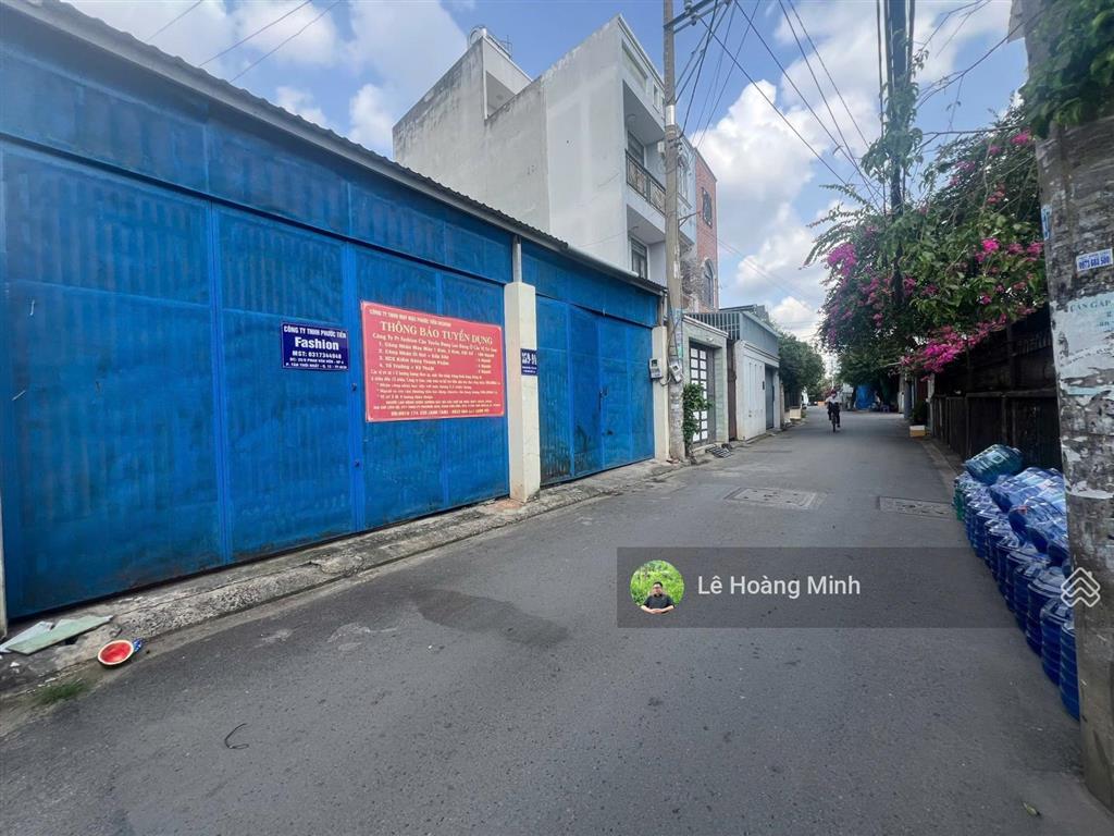 Bán xưởng 9,6m x 23m. mt hẻm nhựa 8m phan văn hớn ngay gần đường trường chinh