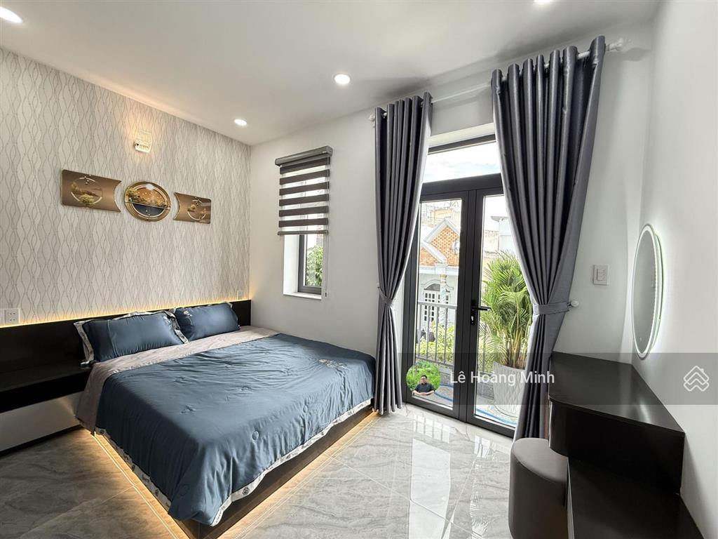 Nhà phố 4m x 16m. xây 1 lửng 3 lầu full nội thất. 1/ hẻm 6m thông đường tân chánh hiệp 18