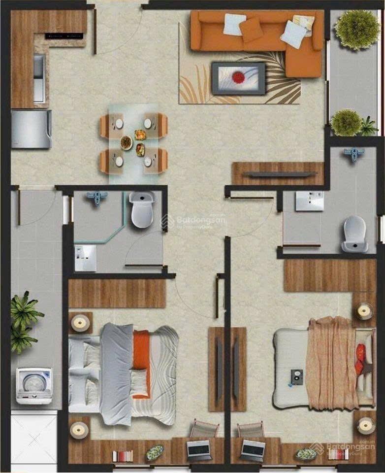 Bán căn hộ chung cư hưng ngân garden, 2,55 tỷ, 65m2, 2pn, 2wc, pháp lý đầy đủ