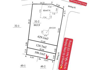 Sót lại lô f0 đồng trạng, cổ đông, sơn tây, hà nội 106.1m2 full thổ cư