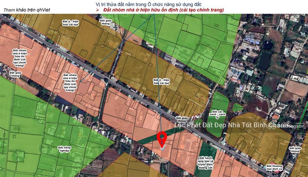 Bán đất full thổ 124m² 5x25m hoàng phan thái, bình chánh, hẻm ô tô 8m , không qh, không lg, tl 4 tỷ