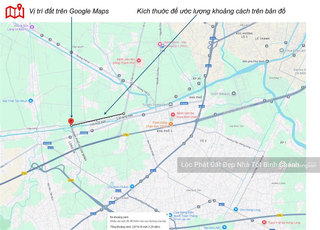 Đất thổ cư mặt tiền tân nhựt ở bình chánh 178m² ngang 5m gần nhi đồng, đh y phạm ngọc thạch tl 5 tỷ