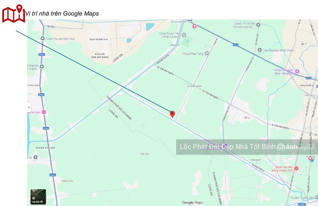 Bán đất mặt tiền 200m² 5x40 đường 12m ở bình chánh sát vành đai 3, kề kcn lê minh xuân, bv nhi đồng